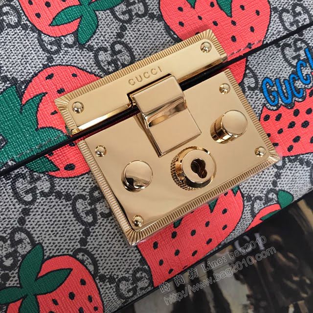 Gucci包 古馳新款 專櫃品質 409487草莓 Gucci鏈條斜挎女包 Gucci肩背包  gdj1004